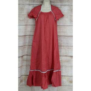 VINTAGE Keliis of Hawaii Liberty House Womens Size Small Floral Maxi Dress Red